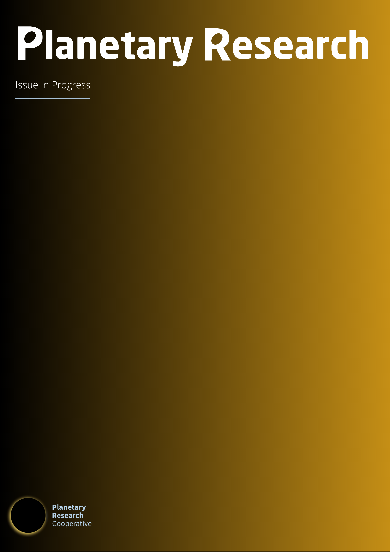 Planetary Research cover for the October 2026 issue